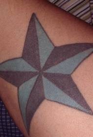 Tatoveringsmønster for blått og svart Pentagram