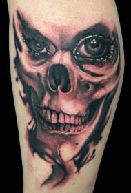 black tattoo pattern with eyes