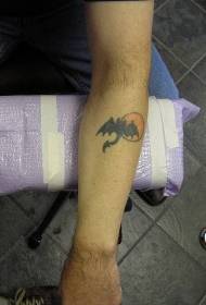 Braccio Creatura nera e modello di tatuaggio del sole 155933 - Black Line Moon Tattoo Pattern