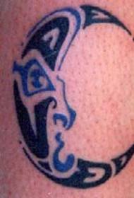 Plemenski uzorak tetovaže plavog i crnog mjeseca