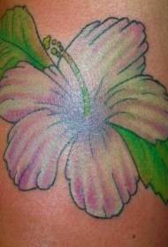 bega pastel ya rangi ya hibiscus tattoo
