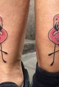 oyoq rangli pushti flamingo zarb naqshlari
