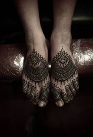 gorgeous black vanilla tattoo pattern on the back