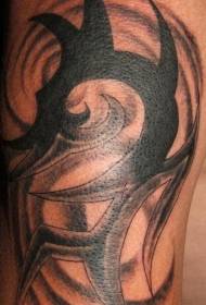 kmenové glyf černá šedá tetování vzor