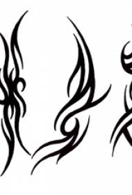 schizzo di linea nera che raffigura il manoscritto Totem Tattoo chic e dominante