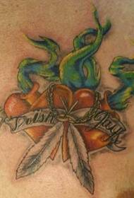 tatuaxe de amor e cor de peito