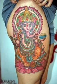 πόδι κλασικό μοτίβο τατουάζ ελέφαντα