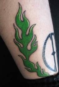 Persönlichkeit kleine frische grüne Flamme Tattoo-Muster