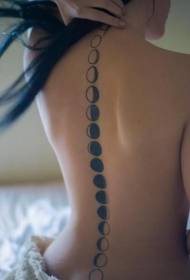 coluna vertebral preto bonito preto e branco lua diferente tatuagem padrão