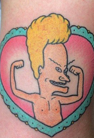 European style funny Cartoon character tattoo pattern