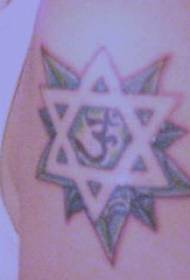 Warna bahu gambar tato simbol Yahudi India