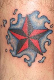 Farba krku voda s tetovacím vzorom Pentagram