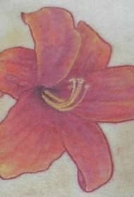 axel färg frodig röd lilja tatuering bild
