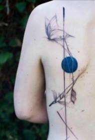 Un set creativo di tatuaggi persunalizati cù punti blu