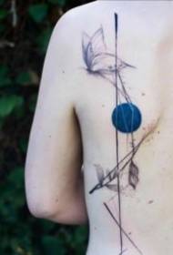 Un set creativo di tatuaggi personalizzati con punti blu