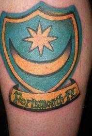 Modello tatuaggio distintivo di colore Portsmouth