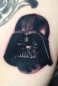 modello tatuaggio realistico casco Darth Vader nero