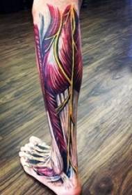 pittate linee astratte 3d realistiche lacrime musculare tatuaggio