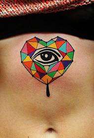 immagine del tatuaggio di bellezza pancia colore amore 156393-bella immagine colorata tatuaggio stella fiamma a cinque punte