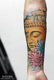 arm gylden Buddha tatoveringsmønster