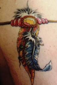 Umbala we-leg Colistic Ongokoqobo we-Indian Amulet tattoo