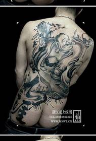 мъжки гръб класически модел пълен гръб Maitreya татуировка