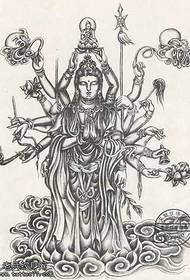 Manoscritto Avalokitesvara Tattoo Pattern