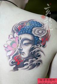 Esquena masculina popular clàssic patró de tatuatge de cap de Buda