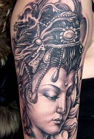 arm tatoveringsmønster: super smuk arm Guanyin tatoveringsmønster fint