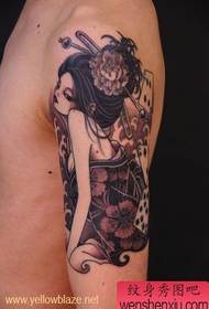 een arm Japanse schoonheid geisha tattoo patroon