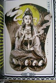 Klasičen vzorec tatoo Guanyin s popolnim hrbtom