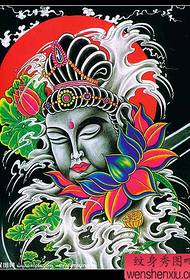 yanafaa kwa muundo kamili wa tattoo ya nyuma ya Guanyin