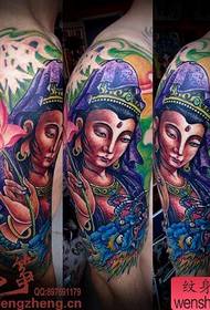 modello di tatuaggio Guanyin classico di bell'aspetto maschile