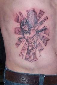 Patró de tatuatge de retrats de creu de Jesús