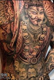 full back religious icon universe queen tattoo pattern