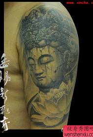 მკლავი პოპულარული კლასიკური ქვის კვეთის ვირტუალური ტიბეტური Buddha tattoo ნიმუში