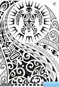 Manuskrip Classic Maya Totem Tattoo Patroon