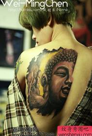 magandang magandang likod ng magandang pattern ng Buddha head tattoo