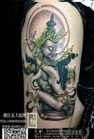 un tatuatu classicu di e gammi di un tatuu di Buddha felice
