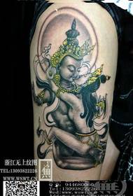 i-classic yemidwebo yemilenze ye-tattoo e-Buddha ejabule