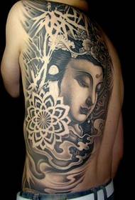 pilnas Budos tatuiruotės modelio 157766 - viršutinės kūno dalies Budos tatuiruotės modelis