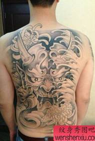 muški puna leđa vrhunski domineering prajna tattoo pattern