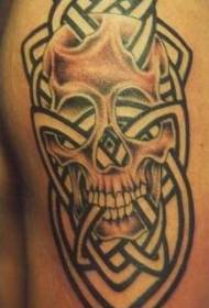 arm tribal bloem tattoo patroon