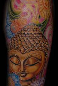 Krysanteemi Buddha -tatuointikuvio