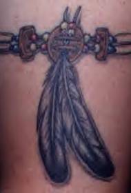 motivo tatuaggio piuma tribale braccio fascia colore della gamba