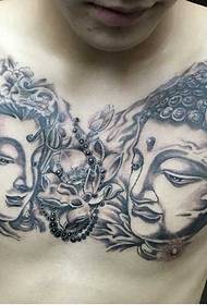 Brust Buddha Tattoo Muster
