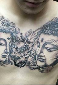 გულმკერდის Buddha Tattoo ნიმუში