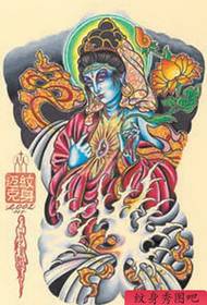 dealbh pàtran tatù Guanyin làn-chùl