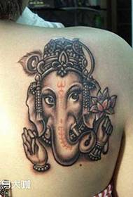 indietro come il modello del tatuaggio del dio