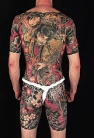 una varietà di pitture à l'aquarellu dipinto creativa dominante tradiziunale giapponese classicu mudellu di tatuu di grande zona